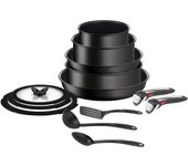 Tefal Ingenio Unlimited On Set de 13 piezas, apilable, revestimiento antiadherente, mango extraíble, indicador de temperatura, L3959343
