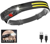 COB LED Headlamp Induction Head Lamp Built-in Battery USB Rechargeable Head Flashlight Outdoor Camping Fishing Sensor Headlight