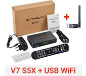 GTMEDIA V7S5X Satellite TV Receiver DVB-S2X/S2/S Full HD 1080P H.265 Set-top Box With USB Wifi Digital Receptor