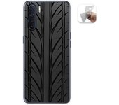 Tumundosmartphone Funda Gel Tpu para Oppo A91 diseño Neumatico Dibujos