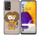 Tumundosmartphone Funda Gel Tpu para Samsung Galaxy A72 diseño Leon Dibujos