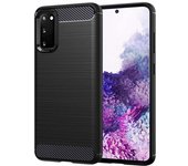 Tumundosmartphone Funda Gel Tpu Tipo Carbon Negra para Samsung Galaxy S20 Ultra