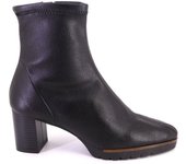 DUIT 6850 Botines de mujer lisos negro tacón ancho 623