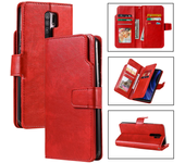 Leather Nine Cards Wallet Case For Samsung A31 A21S A51 A71 A50 A70 A20 A40 A20E A7 A8 A6 J4 J6 J8 2018 Phone Cover