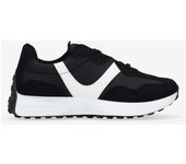 Bosanova Zapatillas deportivas para mujer con diferentes cortes retro y suela plana de 3 cm con tacos redondos. Cierre mediante cordones planos.