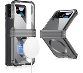 Colorful Folding Hinge Transparent For Samsung Galaxy Z Flip 5 4 3 Magsafe Magnetic Wireless Charging Case Shockproof Hard Cover