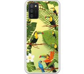 Funda compatible con Samsung Galaxy A02S - Tucanes fondo Verde