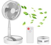 Ventilador silencioso con Control remoto Modo ECO recargable 7200 mAh 4 velocidades temporizador Turbo ventilador de circulación de aire para oficina dormitorio