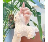Cartoon Cute Alpaca Plush Pendant Creative Kawaii Doll Keychain Fashion Student Backpack Decoration Accessories Birthday Gifts