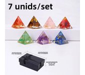 1PC 2cm Natural Crystal Stone Mini Pyramid Statue Reiki Stone Pyramid  Amulet Fengshui Sculpture for Home Office Decoration