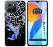 Funda Silicona Transparente para Huawei Honor X8 5G diseño Plumas Dibujos