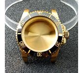 High-quality Silvery Black Case have inner ring 40.5mm watch men's case FIT NH34 NH35 NH36 movement Automtaic Watch Box