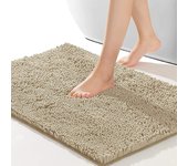 Bathroom Rug 80cm  50cm, Non-slip Bath Mat, Suitable For Bathroom, Easier To Dry, Plush Bathroom, Shower And Sink White