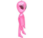 Juguete inflable para fiesta de cumpleaños de extraterrestre, juguete inflable para piscina, globo verde, globos, vasos, juguetes de PVC, dibujos animados, decoraciones infantiles, color rosa.