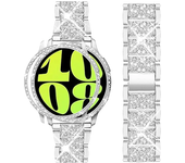 Bling Case+ Jewelry Bracelet for Samsung Galaxy Watch 4 5 6 Band 40mm 44mm Steel Strap Protective Cover  Galaxy Watch 4 5 6