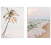 Set de 2 cuadros calidad premium con marco de madera - 30x40 cm o 50x70 cm - POSTER LAB