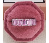 luxury real silver color aesthetic wedding band eternity Ring for women bridal anniversary Valentine's Day gift jewelry Z32