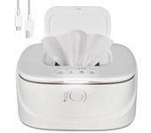 Baby Wipe Warmer,Innovative Spring Design,Large Capacity Wipes Dispenser and Diaper Wipe Warmer with Night Light,Fast and Even Heating,Temperature Display,3 Modes of Temperature Heating Control