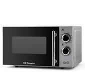 Microondas Capacidad 20 L. Potencia 700W. Grill 900W (Resistencias de cuarzo). Frontal Con detalle INOX. 5 niveles de potencia
