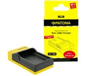 PATONA Slim USB cargador con USB-C input para Nikon EN-EL14 CoolPix D3100 D3200 D5100 D5200 P7000 P71