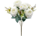 Poenia Arte Floral Ramo de Flores Rosa Artificial 48cm - Decoración Floral