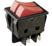 Electro Dh DH Interruptor Unipolar Doble Tecla Negro 16A/250V Ref. 11.410.I/N