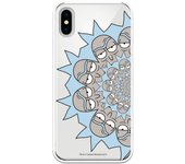 Funda original compatible con iPhone X o XS con un diseño de Rick y Morty Half Rick