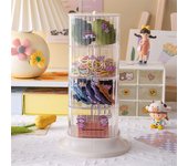 Makeup Brush Storage Box, Transparent Acrylic Multi-layer Storage Box, Suitable for Dressing Table Rotatable Desktop Storage Box
