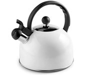 IBILI - Cafetera Silbante Blanca, 2,5 litros, Acero inoxidable, Apto para inducción