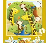 4 Puzzles Animales Salvajes