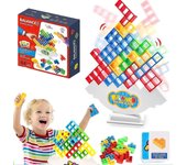 64 unids Tetra Torre equilibrio apilamiento Blocs juego, juego de mesa PARA 2 JUGADORES + juego la familia [DB]