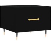 vidaXL Mesa de centro madera contrachapada 50x50x40 cm Blanco, Negro, Blanco brillante Mesita de Salón o Comedor o Auxiliar Mesa de Café Meuble Salón