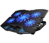EWENT BASE DE REFRIGERACION PARA PORTATILES HASTA 17" CON 5 VENTILADORES SILENCIOSO + 2 PUERTOS USB + 5 VELOCIDADES DEL VENTILADOR Y 2 MODOS DE REFRIGERACION (EW1259)