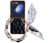 Luxury Hand Strap Handbag Case For Samsung Galaxy Z Flip 6 5 4 3 Flip6 Cover Bracelet Hand Chain Wristband Fundas Coque