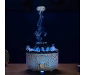 Flame Volcano Aromatherapy Humidifiers Diffuser With Colored Lights 560ml Ultrasonic Essential Oils Diffuser With Remote Control