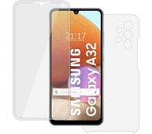 Tumundosmartphone Funda Doble Transparente Pc + Tpu Full Body 360 para Samsung Galaxy A32 4G