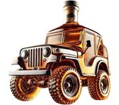 Decantador de whisky, botella de whisky para coche, modelo 2025, botella de vino de cristal para coche para papá o esposo, divertido decantador de whisky para coche, decoración de bar en casa (J)