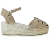 Alpargatas yute Macarena Java 43 beige con cuña de yute natural