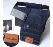 Male  All-match Brand Trousers Four Season Men's High Quality Jeans  Business Casual High Waist Denim Pants Simplicity Cool