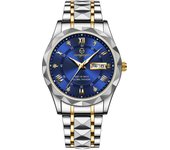 PENGAGAR Man Watch Explosive Blue Quartz Sports Men Watch Waterproof Luminous Stainless Steel Fashion Men's Watches Clock Reloj