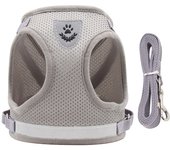 Arnés para perros pequeños Pet's Playground | Arnés antitirones para perros | Arnés para perros pequeños | Arnés para perros extra pequeños | Gris | XS