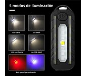 LED Red Blue Shoulder Police Light with Clip USB Charging Flashing Warn Safety