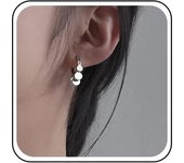 Círculo Disco Cuelgan Pendientes De Ao Boho Moneda Disco Gota Huggie Pendientes De Plata Redondo Disco Pendientes
