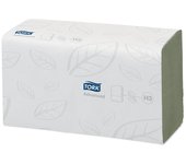 Papel toalla TORK Advanced, 248 x 230 mm, verde, plegado en Z