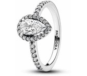Anillo Pandora Halo de Pera Brillante