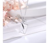 Love Letter Envelope Pendant Necklace Jewelry Confession Love You for Valentine Day Gift Love Letter Necklace Love You MotherDay