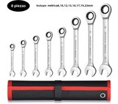 Ratcheting Combination Wrench Set, 72 Teeth Ratchet Wrench for Car Repair and Household Equipment Repair, Cr-V,Portable Handbag