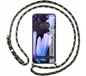 Tumundosmartphone Funda Colgante Transparente para Google Pixel 9 Pro XL 5G con Cordon Verde / Dorado