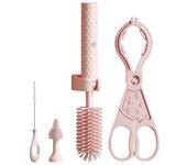 3/4pcs/Set Electric Silicone Bottle Brush 360° Rotating Baby Pacifier Cup Cleaning Brush Long Handle Kitchen Cleaning Brushes
