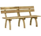 vidaXL Banco de jardín madera pino impregnada 160 cm